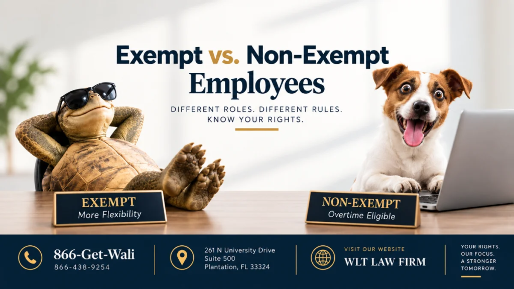 Exempt vs. non-exempt employees in Florida — WLT Law Firm