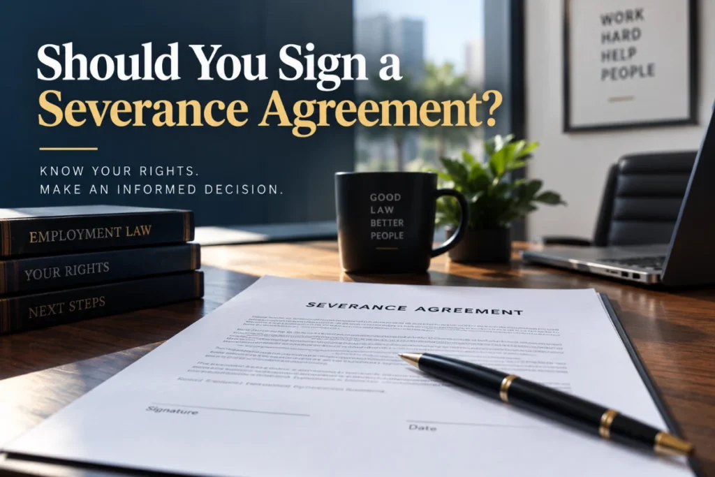 Should you sign a severance agreement in Florida? What to know before signing — WLT Law Firm, Fort Lauderdale.
